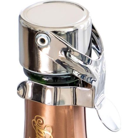 Stainless steel champagne stopper with wine stopper - Universal stains - AquaForge (1/4)