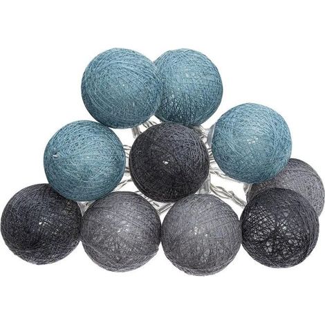 10 boules LED pile, guirlande décorative hivernale D6, 5,8 cm, 165 cm, pour intérieur et Noël (1/2)
