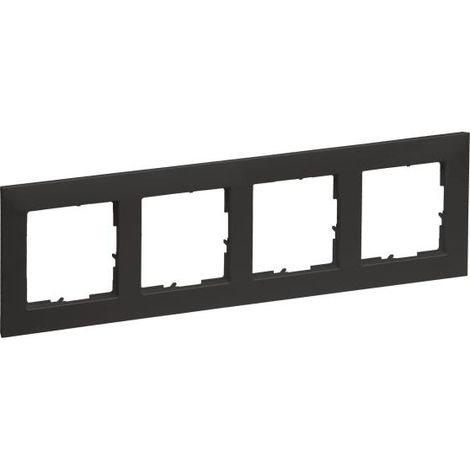 Plaque de finition Legrand seano 4-fach rahmen thermoplast mat