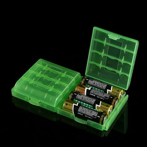 Transparente Aufbewahrungsbox für AA- und AAA-Batterien – 5 Farben, robust und vielseitig (1/5)