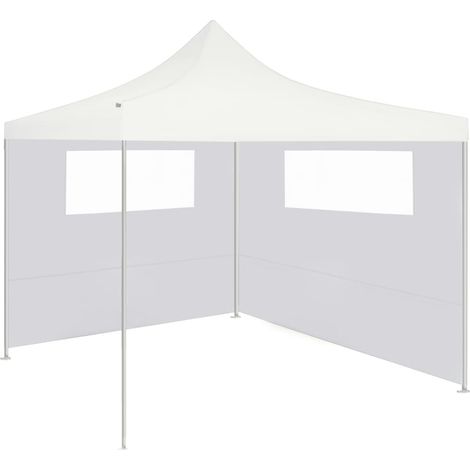 vidaXL Parete con Finestre per Gazebo 6x2 m Bianca