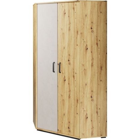 Armoire d'angle Orlveno 100 , 195x95x95cm, Portes d'armoire: Avec des charnières, Nombre d'étagères: 8