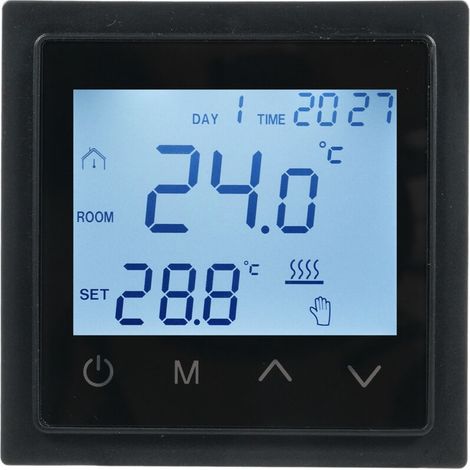 Thermostat à affichage numérique intelligent 16A, régulateur de température pour chauffage au sol avec écran tactile LED, commutation de capteur NTC, commande électrique 85-265V (1/5)