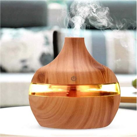 Diffuseur d'huiles essentielles 300ML, aromathérapie ultrasonique avec humidificateur et 7 lumières LED (1/5)