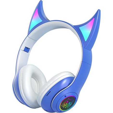 Casque o circum-aural sans fil avec lumières respirantes colorées (1/5)