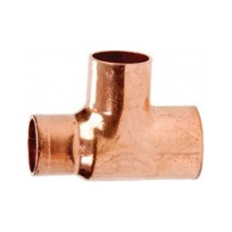 Raccordo a T ridotto rame 14x12x14 mm a saldare f/f/f FRABO