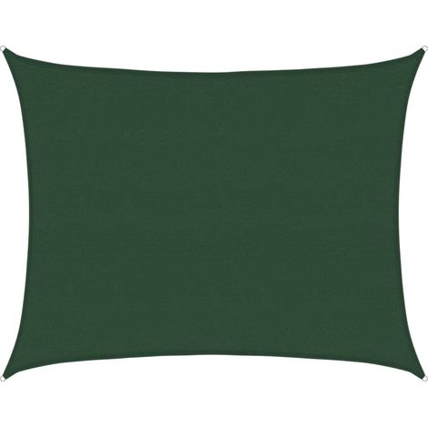 Sonnensegel 160 g/m² Dunkelgrün 6x7 m HDPE vidaXL