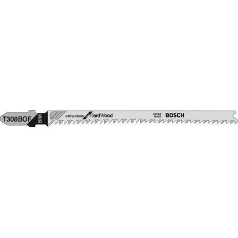 Accessories 2609256A08 BIM - T 308 BOF Lame de scie sauteuse pour Coupes courbes sans éclats Epaisseur 5-50 mm Longueur 117 mm (1/2)