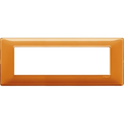 Placca Vimar Plana 7 moduli Reflex arancio in tecnopolimero 14657.48