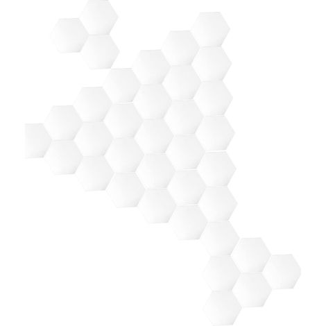 Lot de 2 Autocollants Miroir Hexagonaux Élégants pour Salle de Bain Autocollants Muraux Créatifs Faciles à Retirer en Acrylique 36 Pièces (1/5)