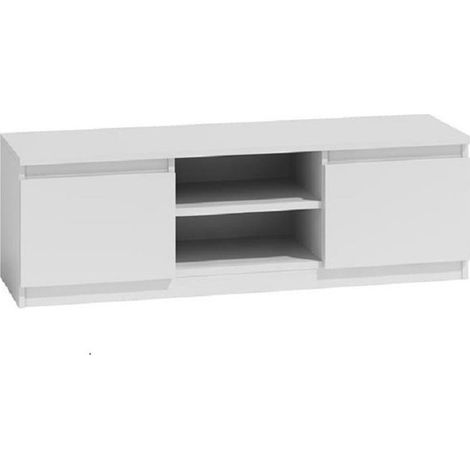 CDF TV-Schrank 120  Farbe: Mattweiß Moderner Fernsehtisch  Ablagen für Audio-/Videogeräte  Stauraum für Kleinigkeiten  Ideal für Wohnzimmer, Schlafzimmer  Einfache Montage