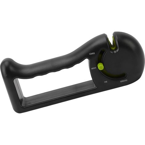 Affûteur de couteaux manuel à 4 niveaux, réglable, pour couteaux de cuisine, vert (1/5)