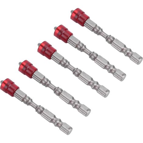 Magnetischer Kreuzschlitz-Schraubendreher-Bit-Satz PH2 für Trockenbauschrauben mit 1/4-Zoll-Schaft (Rot) (1/5)