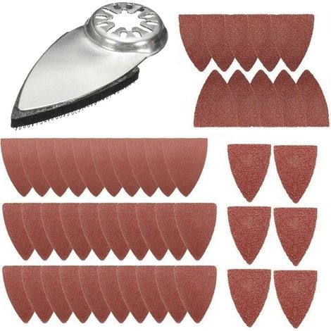 Patins de ponçage pour doigts, outils multifonctions oscillants, kits d'accessoires pour scie oscillante, kit de ponçage triangulaire (1/5)