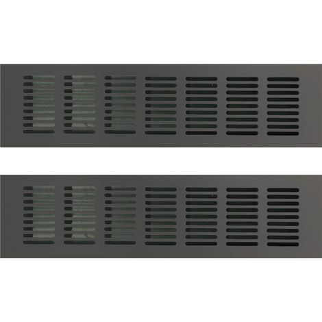Grille De Ventilation Rectangulaire - Alliage D Aluminium - Pour Circulation D Air Optimale - 80x300mm - Lot De 2 (1/5)