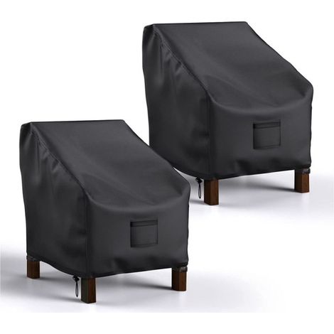Housse de chaise de jardin 2 pièces, Housse de Protection pour Chaise, Housse Fauteuil Jardin Exterieur, Protecteur de Chaise en Tissu Oxford 2100d, Imperméable, Coupe-Vent, Résistant au Froid (1/5)