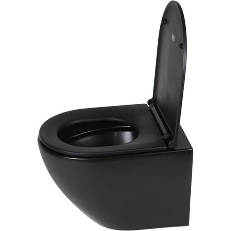Differnz Cuvette de toilette Noir Hxl36xLcm (1/3)
