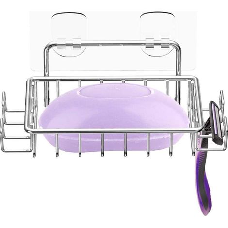 Boîte À Savon - Acier Inoxydable 304 - Non Percée - Égouttage Murale - Pour Salle De Bain Et Cuisine - 1 Pièce (1/5)