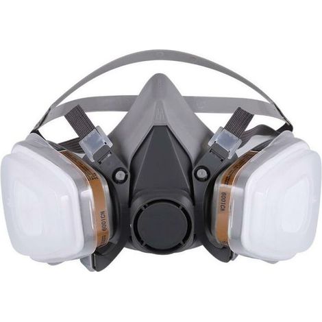 Masque de protection respiratoire réutilisable anti-poussière anti-gaz avec filtres (1/5)