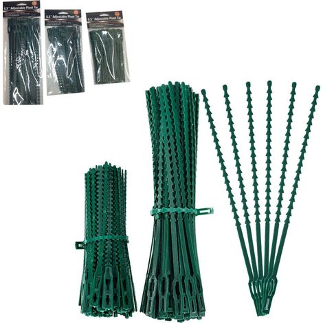 Attaches pour plantes réglables 180 pièces (3 tailles), attaches flexibles Attaches de jardin en plastique Arbre de soutien pour plantes (1/5)