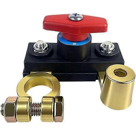 Compatible avec les disjoncteurs de batterie universels 12V et 24V pour voitures, camions, camping-cars et tracteurs, assurant la coupure de l'alimentation. (1/5)