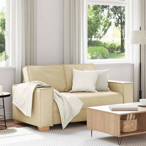 2-Sitzer Sofa Creme 160x78x84 cm Stoff