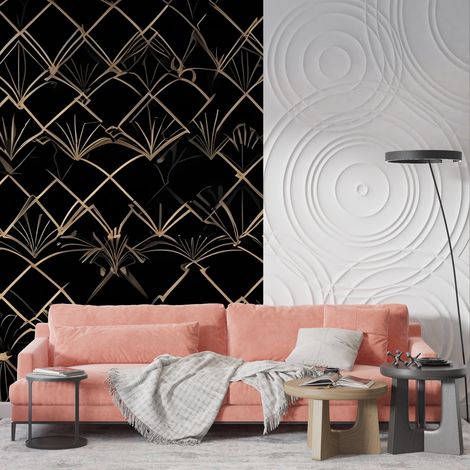 Papier peint art deco motifs geometriques dores 1 - 150 x 250 cm (1/2)