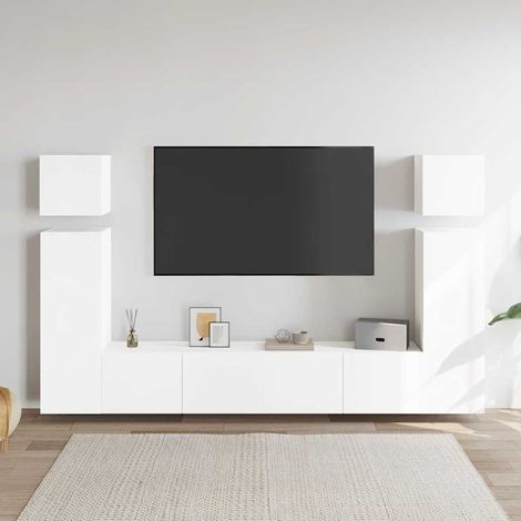 8-tlg. TV-Schrank-Set Weiß Holzwerkstoff (1/5)