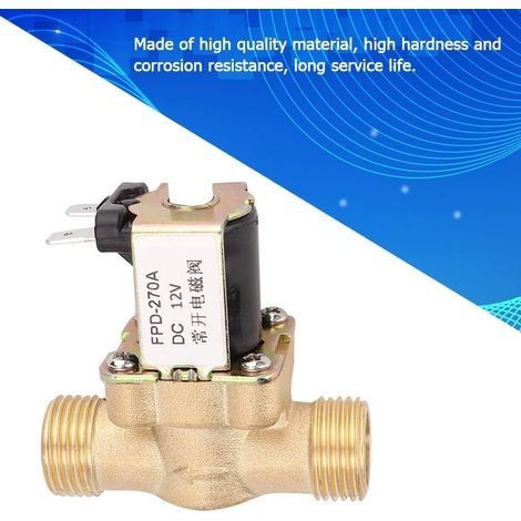 Normalerweise offenes Magnetventil G1/2" – Messing – 12 V/24 V – Druck 0,02–0,08 MPa – Temperatur 0–85 °C – Elektrisches Wasserventil – 12 V DC (1/4)