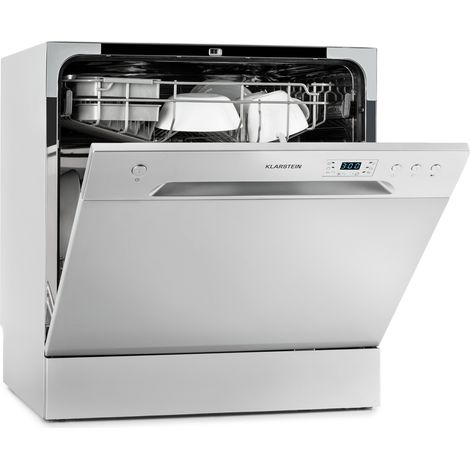 Klarstein Table Top Dishwasher, 8 Place Setting Mini Dishwasher, Quiet Operation Countertop Dishwasher w/ 6 Washing Programs, Compact Tabletop Dishwasher, Easy To Install Homes/Office Small Dishwasher