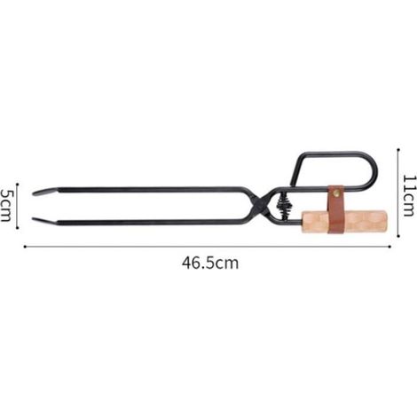 cheminée Pince à bûches pour Foyer extérieur Outils feu avec poignée enveloppée pour Bois Chauffage, feu Camp, poêle à Bois et poê (1/3)