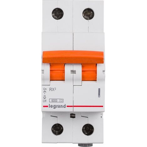 LEGRAND 419937  Magnetotérmico vivienda RX3 2P 6kA 25A