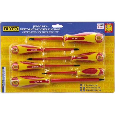 Set de 6 tournevis isolés sous blister ALYCO 119331 (1/2)