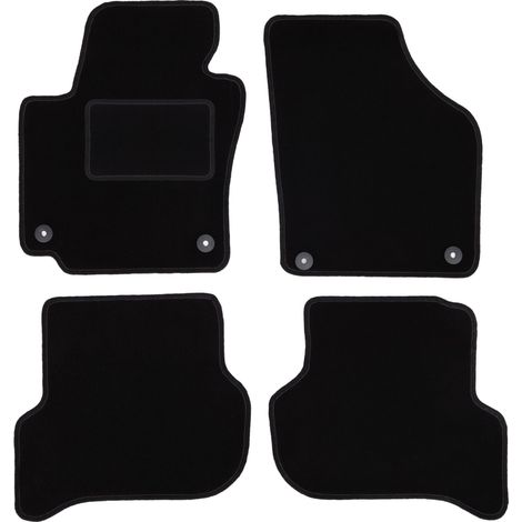 Tapis en velours noir pour Volkswagen Golf Plus (2005-2014)