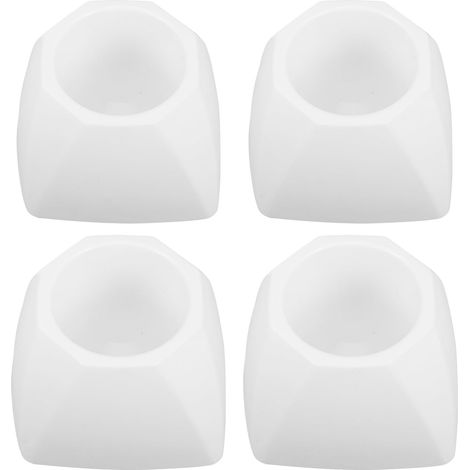 Brush Holder and Octagonal Plastic Stand 4 Pieces Bathroom
