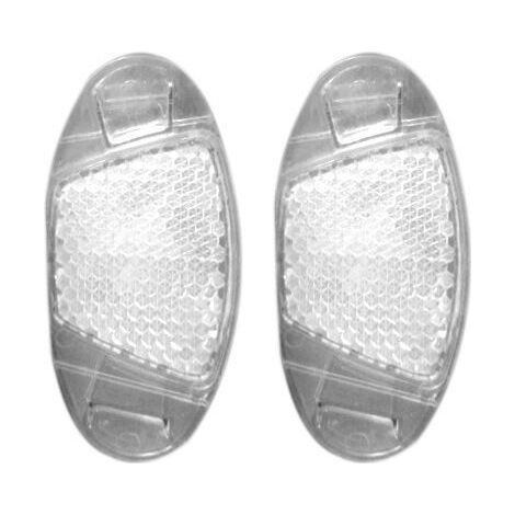 4 Pièces Réflecteurs pour Rayon Vélo, Catadioptre Velo Roue, Réflecteurs de Rayons de Vélo, Réflecteur de Vélo pour La Conduite Nocturne de Roue de Vélo,blance,7cm (1/3)