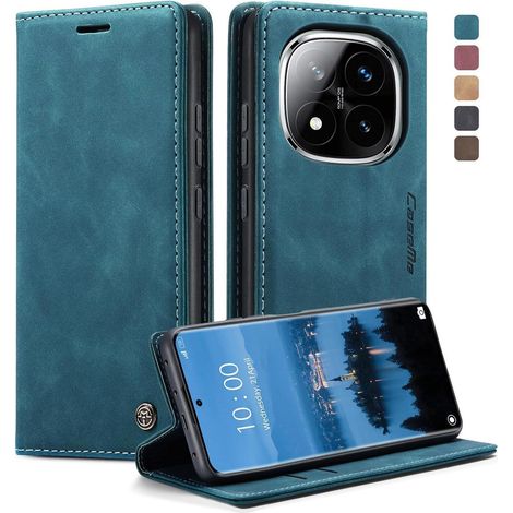 Handyhülle Note 14 Pro 5G Klapphülle Standfunktion Blaugrün (1/5)