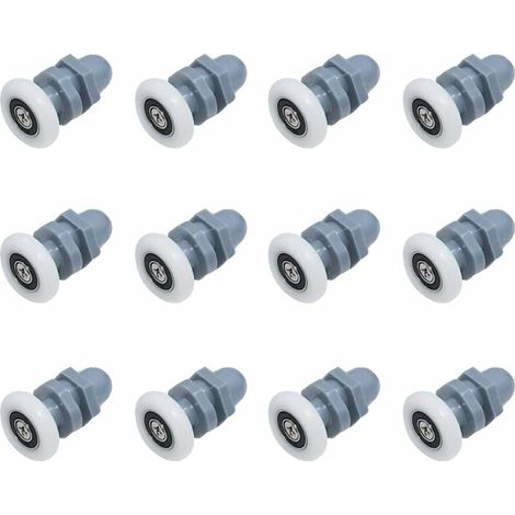 Lot de 12 galets de porte de douche galets de douche galets de porte galets de porte coulissante galets de porte bas galets de porte de douche galet de douche galet de 20 mm