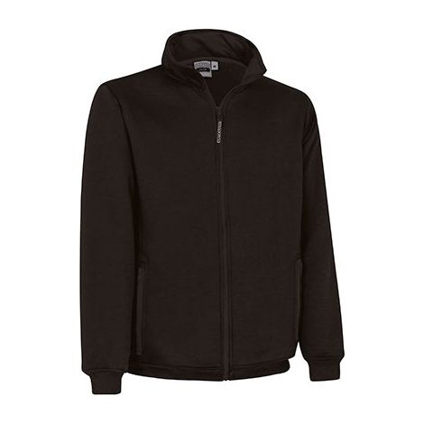 Sudadera abierta en tejido de felpa Eger VALENTO S Negro