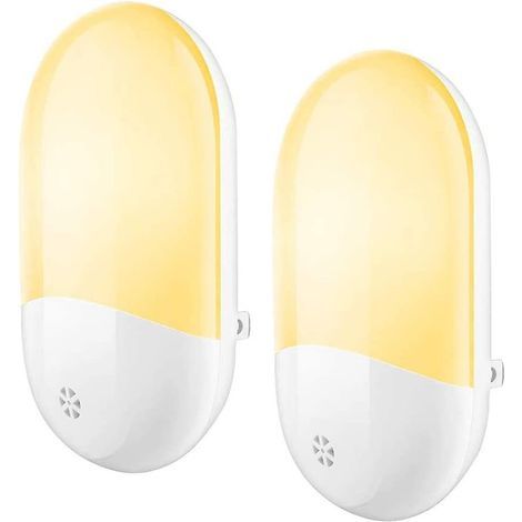 Luz nocturna LED enchufable, luz nocturna automática con célula fotoeléctrica del anochecer al amanecer, luz nocturna para dormitorio infantil, sala de estar, cocina, pasillo. (1/4)