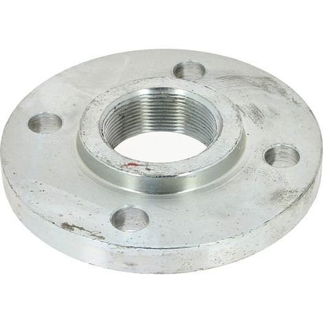 Virfollet – Bride galva taraudée DN50 – Longueur 50-60mm – 4 boulons M16 – Taraudage 2" (50x60) pour fixation WC
