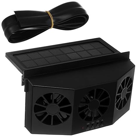 Ventilateur de Fenêtre de Voiture Solaire Extracteur Air pour Véhicule Ventilation de Refroidissement (1/5)