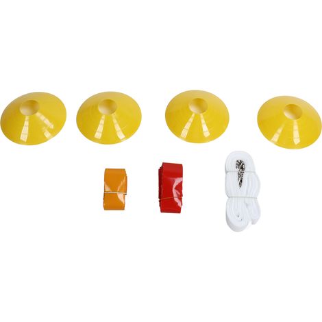 Kit de flag football pour 10 joueurs : ceintures, drapeaux, 10 ceintures, 30 drapeaux et 4 cônes rouges et jaunes. (1/5)