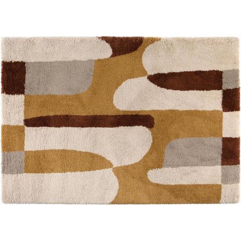 Tapis de Salon Design Multicolore en Polypropylène Doux Aspect Laine 200 x 290 cm - PANGIVO (1/3)