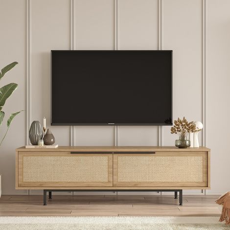 TV-Möbel Japandi Cosmos Walnuss Eiche Melamin 160x45,1x35,5 cm (1/5)