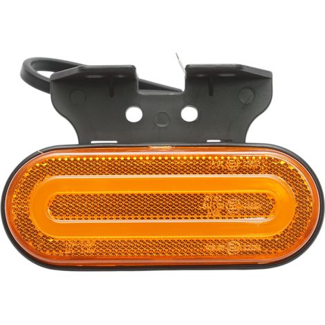 Luce di posizione laterale ovale a LED 12-24V gialla con supporto 121x47x19mm Breckner Germany (1/4)