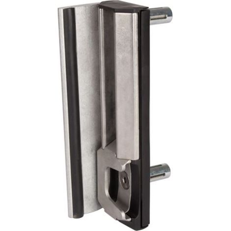 Gâche de sécurité de type industriel, système d'ancrage acier inoxydable, grise, profil rond 40-60 mm.