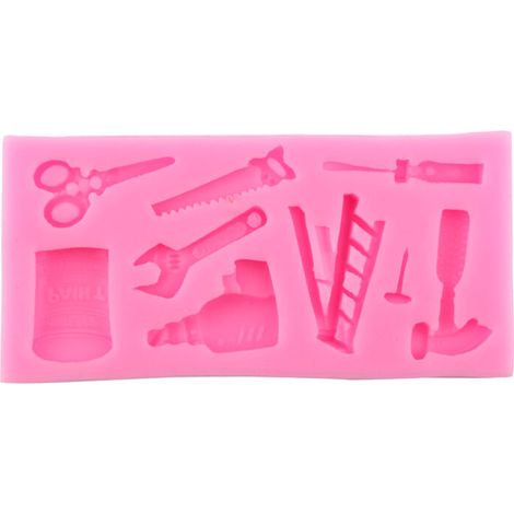 Moule de Cuisson à Gâteau, Moules de Fondant en Silicone Rose, Chocolat Faire du Fondant (1/4)