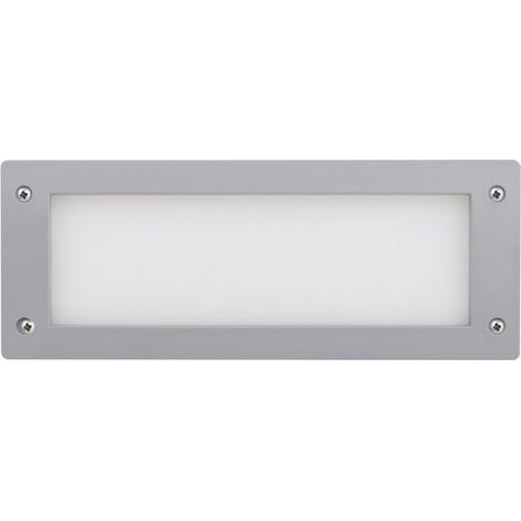 Foco empotrable de pared DEVON Rectangle M GX53 2x3,20 W 405/410/410 lm 3000 K/4000 K/6500 K CRI80 IP66 Gris (1/2)