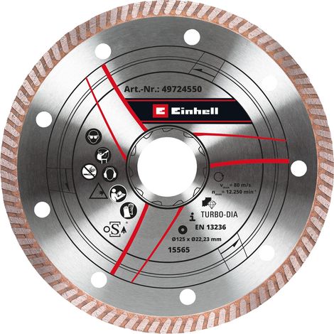 Disque de coupe diamant à bord turbo Ø 125 (1/2)